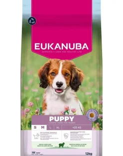 EUKANUBA Puppy Small Medium Breeds Lamb Rice 12 kg cibo secco per cuccioli di razze piccole e medie ricco di agnello e riso