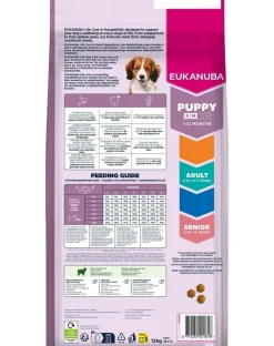 EUKANUBA Puppy Small Medium Breeds Lamb Rice 12 kg cibo secco per cuccioli di razze piccole e medie ricco di agnello e riso