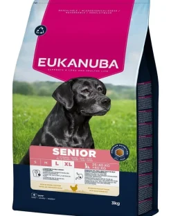 EUKANUBA Senior Large Breeds Chicken 3 kg cibo secco per cani anziani di razze grandi ricco di pollo fresco