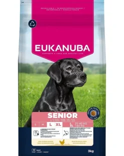 EUKANUBA Senior Large Breeds Chicken 3 kg cibo secco per cani anziani di razze grandi ricco di pollo fresco