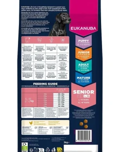EUKANUBA Senior Large Breeds Chicken 3 kg cibo secco per cani anziani di razze grandi ricco di pollo fresco