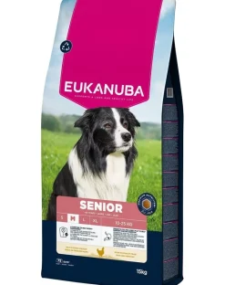 EUKANUBA Senior Medium Breeds Chicken 15 kg cibo secco per cani anziani di razza media ricco di pollo fresco