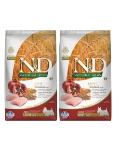 FARMINA N&D Ancestral Grain dog light chicken, spelt, oats and orange 2 x 2.5kg