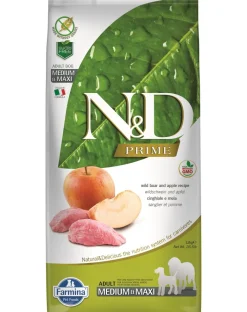 FARMINA N&D Boar & Apple Adult Medium & Maxi 2,5 kg alimento per cani di taglia media e grande + FARMINA N&D Quinoa Dental Treat Flatulence Medium/Maxi 100 g (7 pezzi) GRATIS!