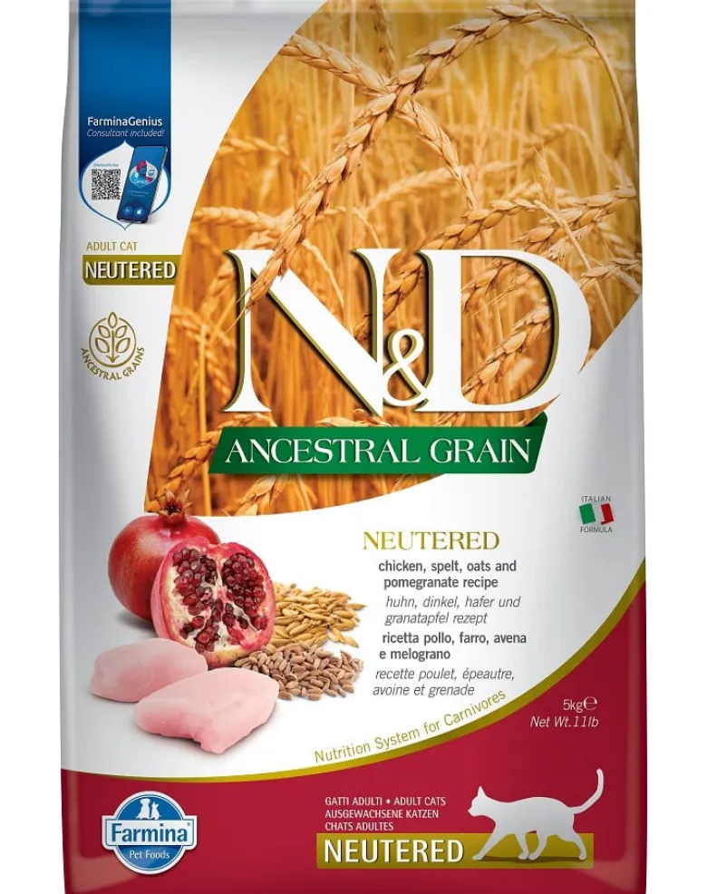 FARMINA N&D Low Grain chicken & pomegranate neutered 5 kg