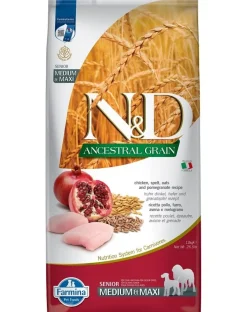 FARMINA N&D Low Grain Chicken & Pomegranate Senior Medium & Maxi 2 x 12kg