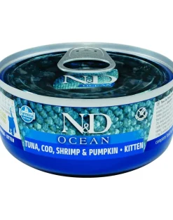 FARMINA N&D Ocean Cat Kitten Tuna, cod, shrimp, pumpkin 70 g