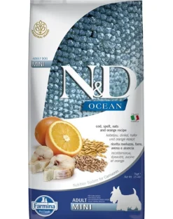 FARMINA N&D Ocean dog codfish, spelt, oats, orange Adult Mini 2,5 kg