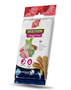 FARMINA N&D Quinoa Dental Treat Digestion Medium/Maxi 100 g (7 szt) snack dentale per cani di taglia media e grande