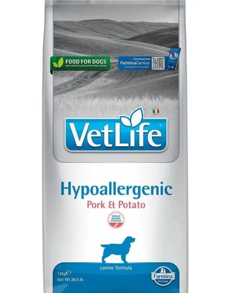 FARMINA Vet Life Hypoallergenic Maiale e Patate per cani adulti 12kg + 2 x FARMINA Vet Life Dental Treat Hypoallergenic Maiale Medium/Maxi 100 g (7 pezzi) GRATIS!