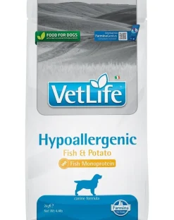 FARMINA Vet Life Hypoallergenic Fish & Potato 2kg alimenti per cani allergici + FARMINA Vet Life Dental Treat Hypoallergenic Pork Mini 60 g (7 pezzi) GRATIS!