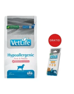 FARMINA VetLife Hypoallergenic Adult Pork alimento dietetico per cani 2kg + FARMINA Vet Life Dental Treat Hypoallergenic Fish Medium/Maxi, 100 g (7 pezzi) GRATIS!