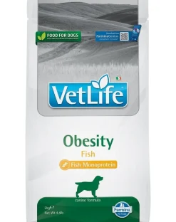 FARMINA Vet Life Obesity Fish alimento per cani adulti 2 kg + FARMINA Vet Life Dental Treat Obesity Medium/Maxi 100 g (7 pezzi) GRATIS!