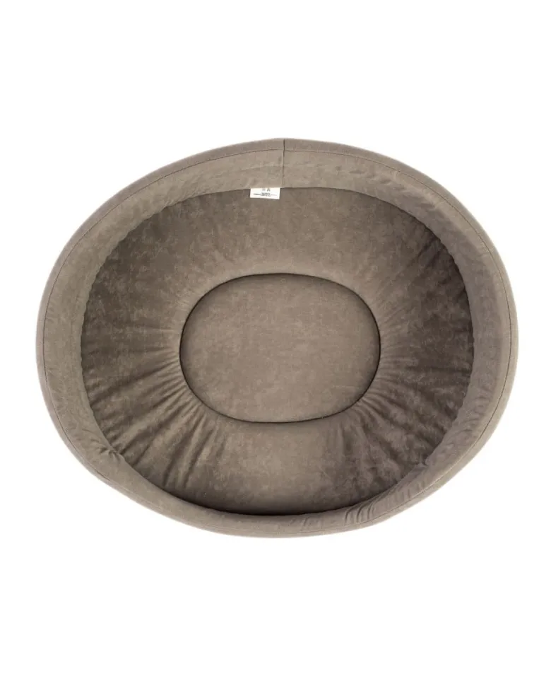FERA Letto ovale per cani 61x51x16 cm grigio