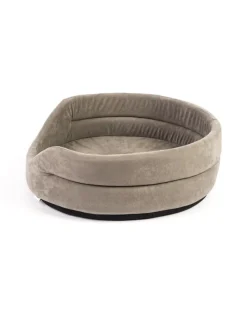 FERA Letto ovale per cani 61x51x16 cm grigio