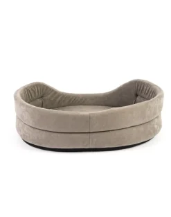 FERA Letto ovale per cani 61x51x16 cm grigio