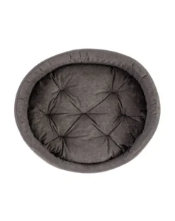 FERA Letto per cani ovale con cuscino 53x44x16 cm grigio
