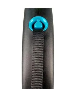 FLEXI Guinzaglio automatico Black Design S strap 5 m blu