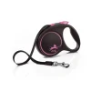 FLEXI guinzaglio automatico Nero Design M cinghia 5 m rosa