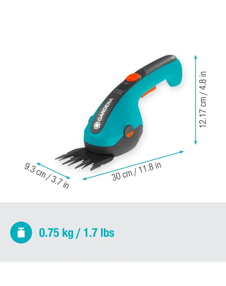 GARDENA Set Forbici a batteria per erba e per siepi ClassicCut Li