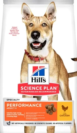 HILL'S Canine Adult 1+ Performance al pollo 14kg per cani attivi + 3 scatolette GRATIS