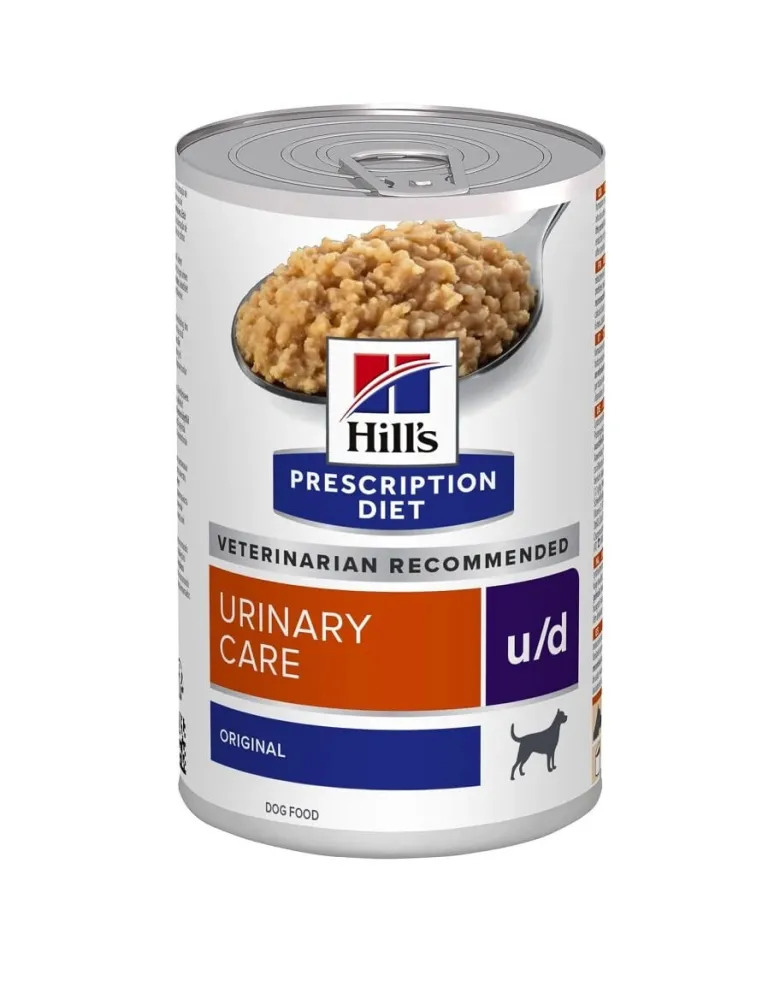 HILL'S Prescription Diet Canine U/D Urinary Care 10 kg per cani con tratto urinario sensibile + 3 scatolette x 370g GRATIS