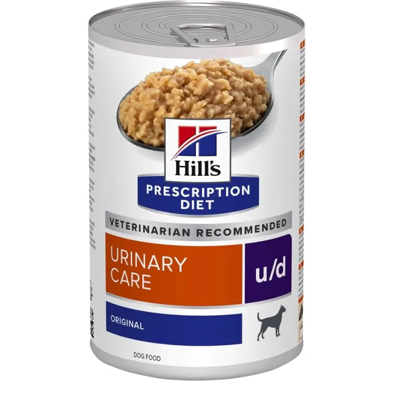 HILL'S Prescription Diet Canine U/D Urinary Care 10 kg per cani con tratto urinario sensibile + 3 scatolette x 370g GRATIS
