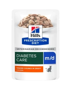 HILL'S PRESCRIPTION DIET Feline m/d diabetes care con pollo in bustina 12x85 g