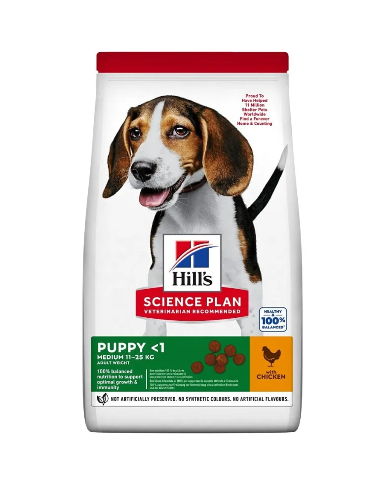 HILL'S Science Plan Canine Puppy Medium Chicken 18 kg cibo per cani di razza media pollo