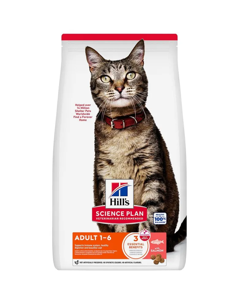 HILL'S Science Plan Feline Adult Salmon 10 kg crocchette per gatti adulti con salmone