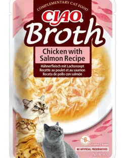 INABA CIAO Broth Brodo con pollo e salmone per gatti 12x40g