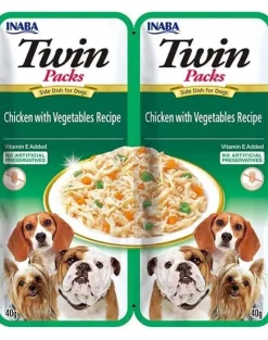 INABA Dog Twin Pollo, verdure in brodo per cani 2x40 g