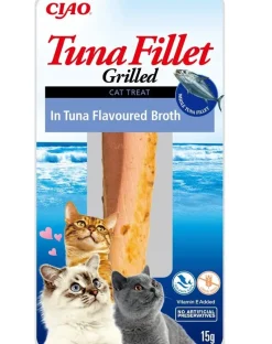 INABA Tuna fillet in tuna flavoured broth 15g filetto di tonno in brodo aromatizzato al tonno per gatti