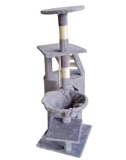 KATIDO Tiragraffi alto per gatti 118 cm blu-grigio