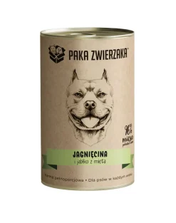 PAKA ZWIERZAKA Agnello e mela con menta 400 g di cibo umido per cani