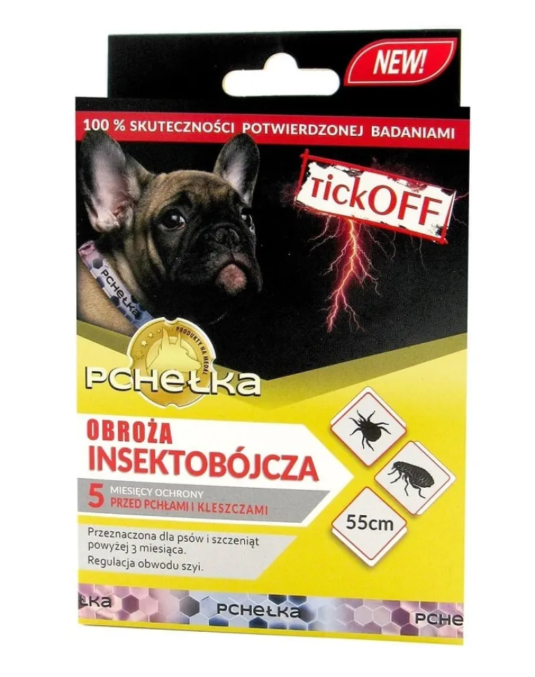 PCHEŁKA TickOff Collare insetticida per cani 55 cm