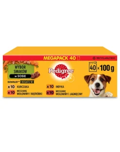 PEDIGREE Adult bustine 80 x 100g Mix gusti in salsa pollo, manzo, tacchino, agnello con verdure