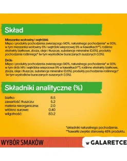 PEDIGREE Adult Selezione di sapori 4x100g cibo umido per cani adulti pezzi in gelatina ricchi di manzo e fegato e pezzi ricchi di pollame