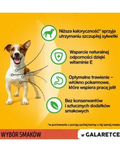 PEDIGREE Adult Selezione di sapori 52x100g cibo umido per cani adulti pezzi in gelatina ricchi di manzo e fegato e pezzi ricchi di pollame
