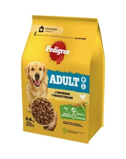 PEDIGREE Adult 3x2,6 kg con pollame e verdure alimento secco completo per cani di taglia grande e media