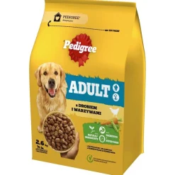 PEDIGREE Adult 3x2,6 kg con pollame e verdure alimento secco completo per cani di taglia grande e media