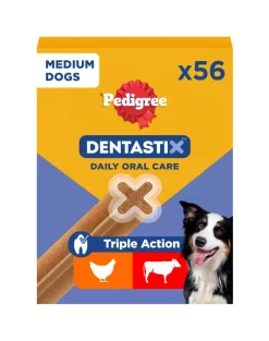 PEDIGREE DentaStix (razze medie) snack dentali per cani 56 pezzi - 8x180 g