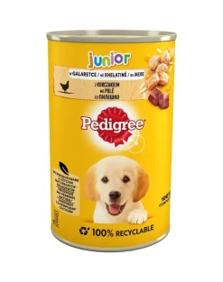 PEDIGREE Junior 24x400g cibo umido completo per cani in crescita con pollo in gelatina
