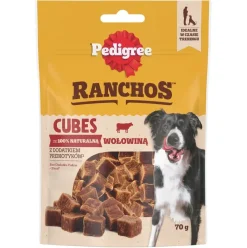 PEDIGREE Ranchos Cubes 7x70g Alimento complementare con manzo per cani adulti