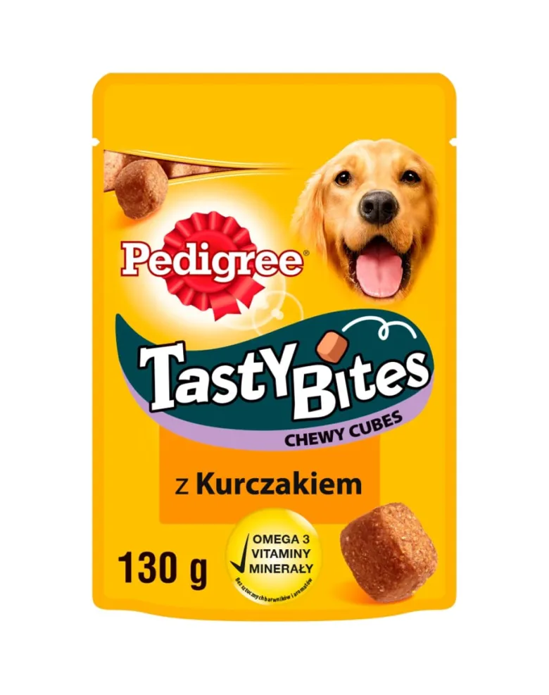 PEDIGREE Tasty Bites Chewy Cubes snack con pollo per cani 6x130g