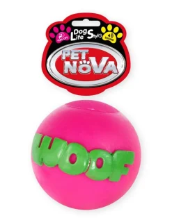 PET NOVA DOG LIFE STYLE Palla WOOF 8 cm rosa