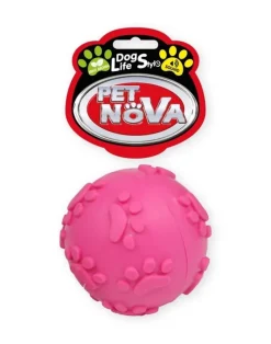 PET NOVA DOG LIFE STYLE Pallina da 6 cm con suono, rosa, sapore di menta