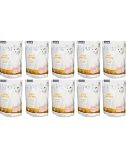 PIPER Animals Adult Cibo umido per gatti al pollo 10 x 100g