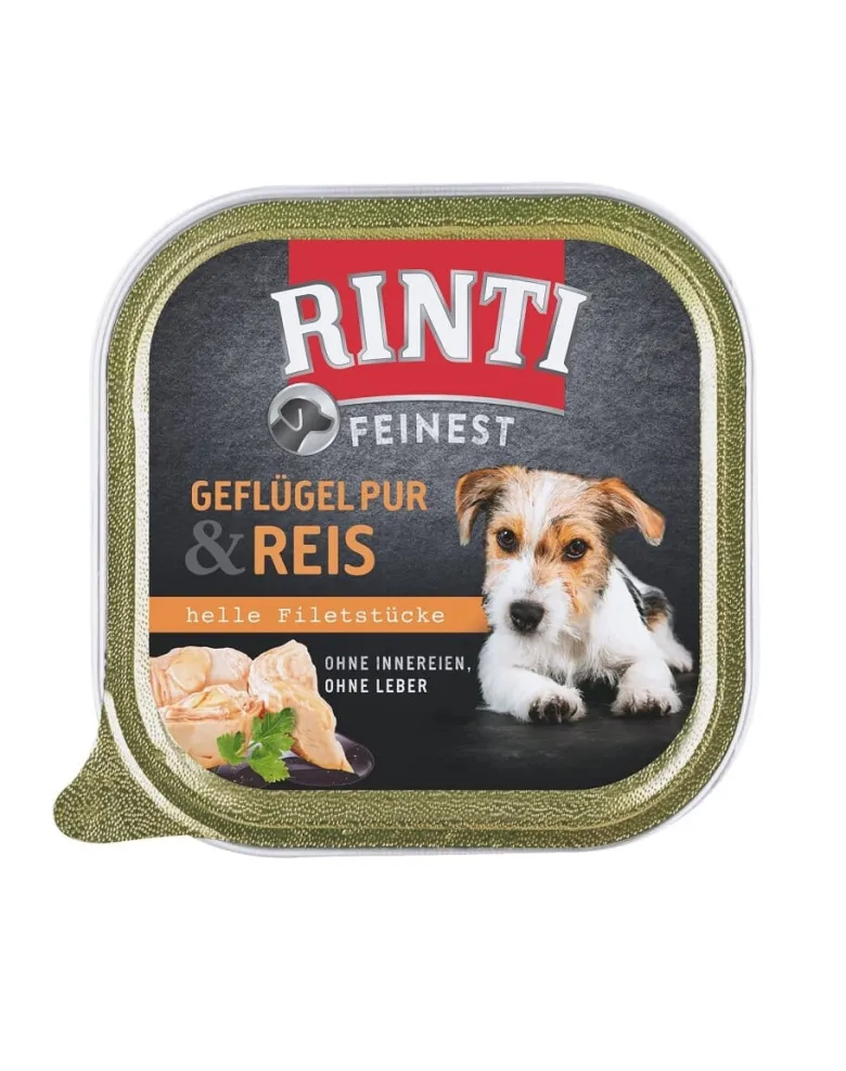 RINTI Feinest Poultry Pure&Rice vaschetta pollame e riso 150g