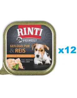 RINTI Feinest Poultry Pure&Rice vaschetta pollame e riso 12x150 g